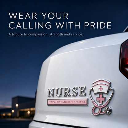 🏆Last Day Promo: 40% OFF! 💉Nurse Compassion Strength Service Car Emblem Metal Badge