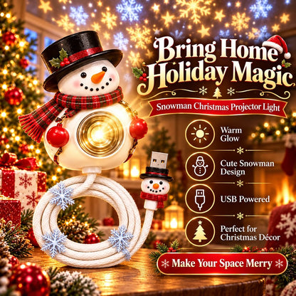 ⛄47% OFF🎄Bring Home Holiday Magic — Snowman Christmas Projector Light With Festive Glow🌙