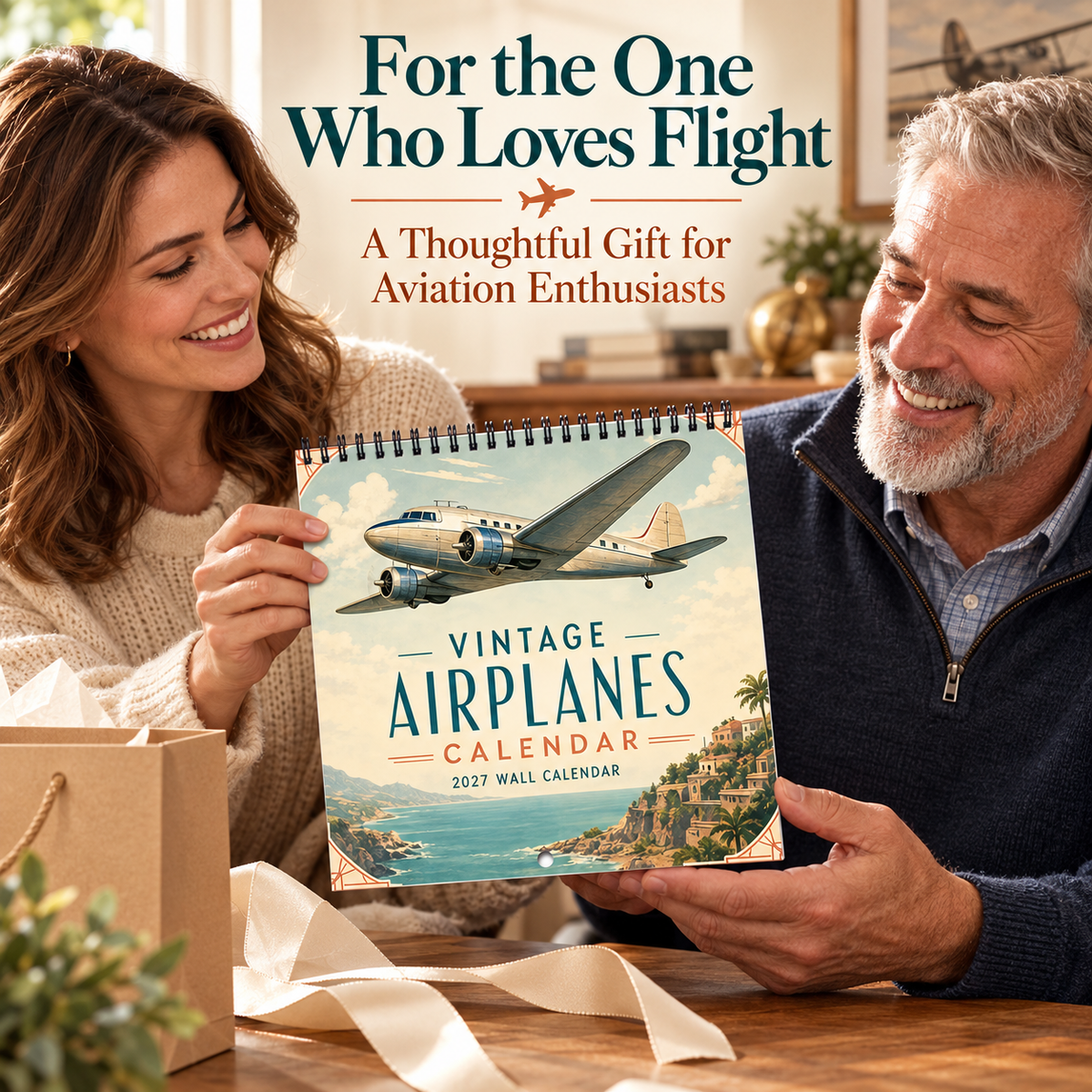 ✈️ For the Love of Flight — 2027 Vintage Aviation Wall Calendar