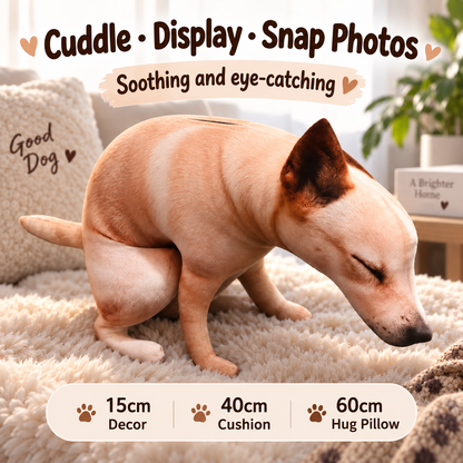 Funny Pooping Dog Plush Pillow