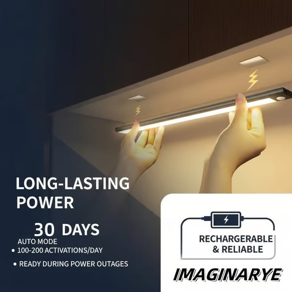💡Under Cabinet Lighting-LED Rechargeable Closet Lights