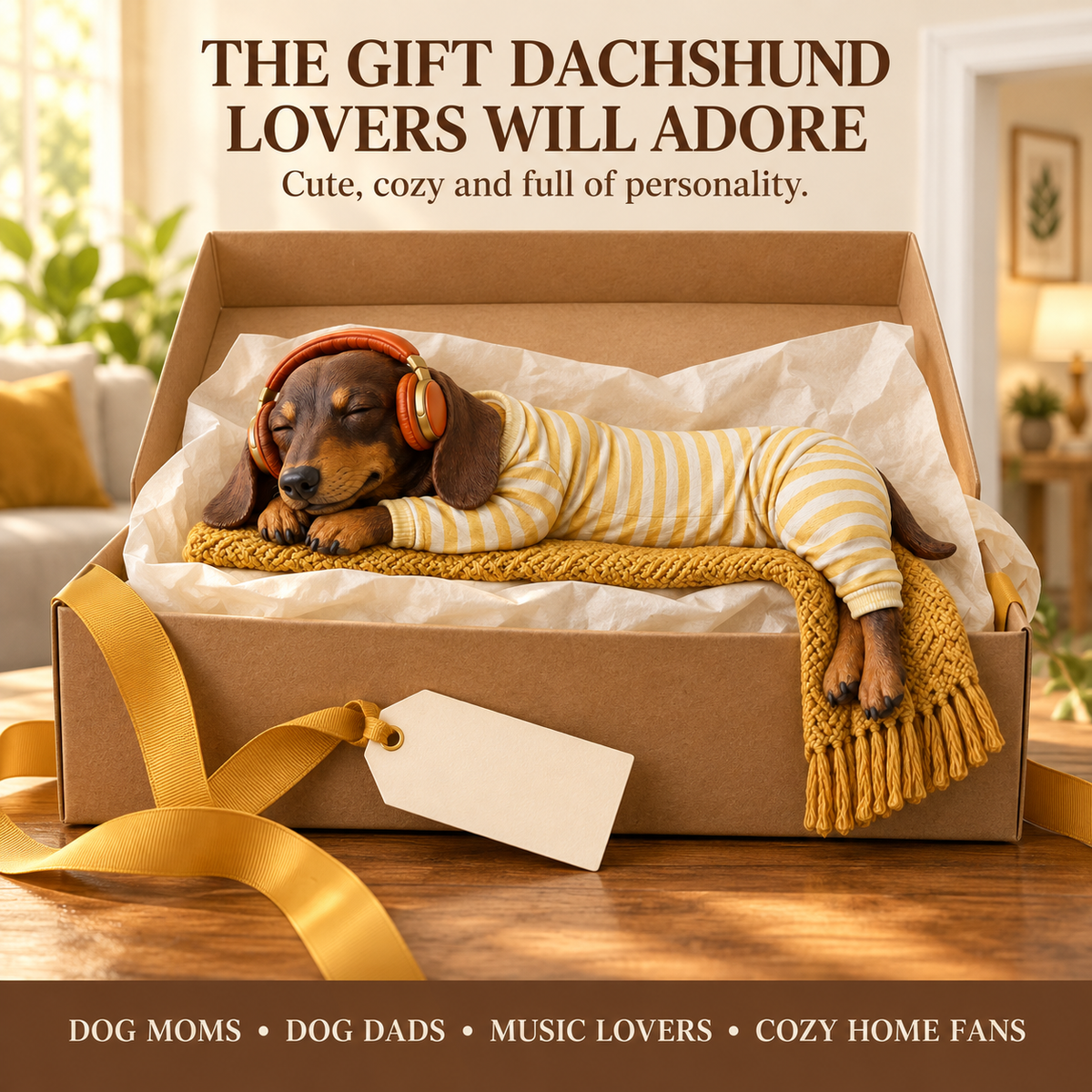 🐶Sleeping Dachshund Door Topper