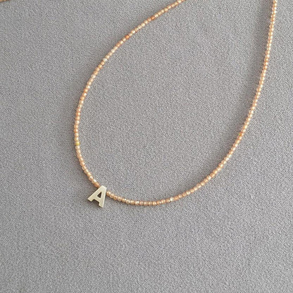 📢📢40% OFF !! ⏰Romantic Initial Beaded Choker Necklace
