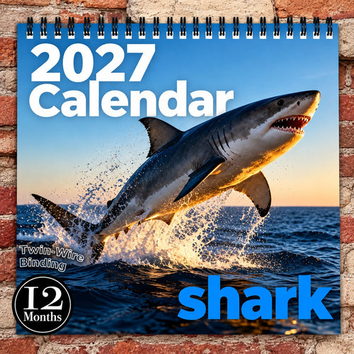 🦈2027 Sharks Wall Calendar – 12 Months of Incredible Sharks & Ocean Adventures