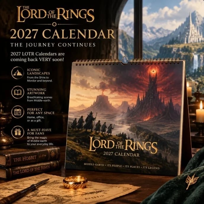 🎁Last Day 49% OFF - 🧝📅 The Lord of the Rings 2027 Wall Calendar
