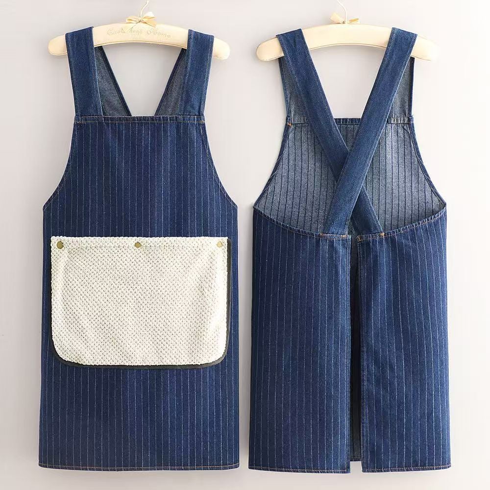 Adult Jour Apron - Lightweight Cotton Apron with Front Pocket, Ideal for Everyday Use, Waist Strap