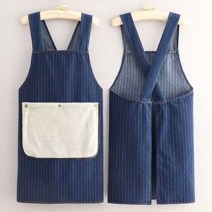 Adult Jour Apron - Lightweight Cotton Apron with Front Pocket, Ideal for Everyday Use, Waist Strap