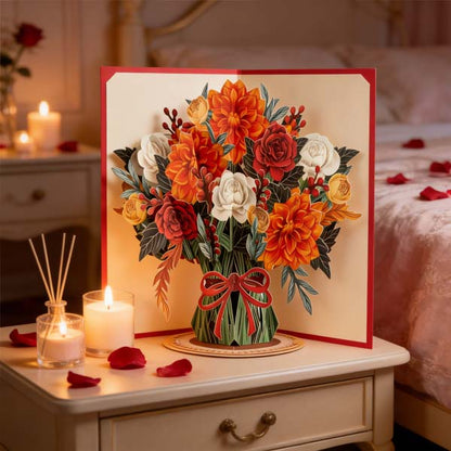 💌 Forever-Blooming 3D Flower Pop-Up Card– Personalized Love Message & Everlasting Bloom 🎁