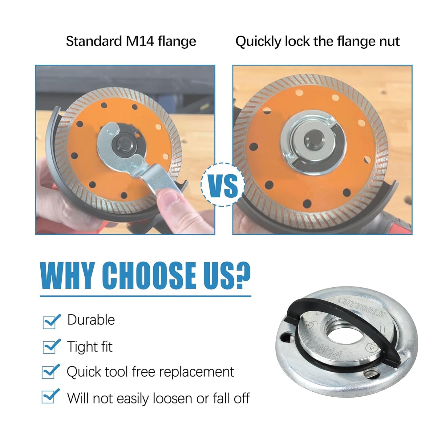 Dailyardtool® Angle Grinding Tool Flange Nut