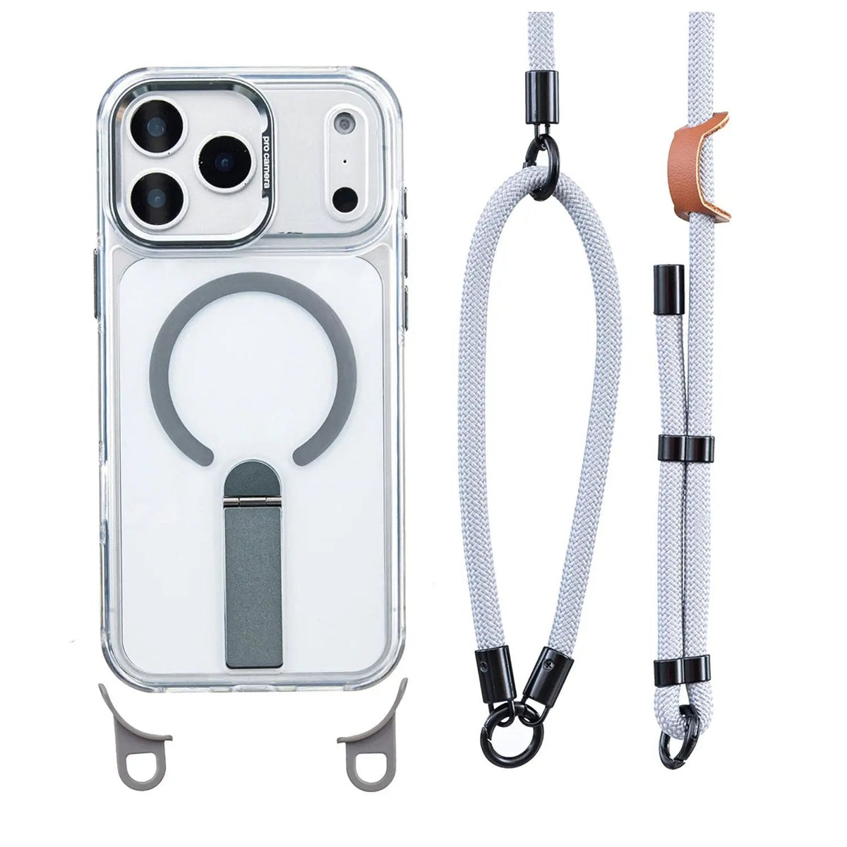 MagSafe Phone Case with Detachable Crossbody Neck Lanyard Strap