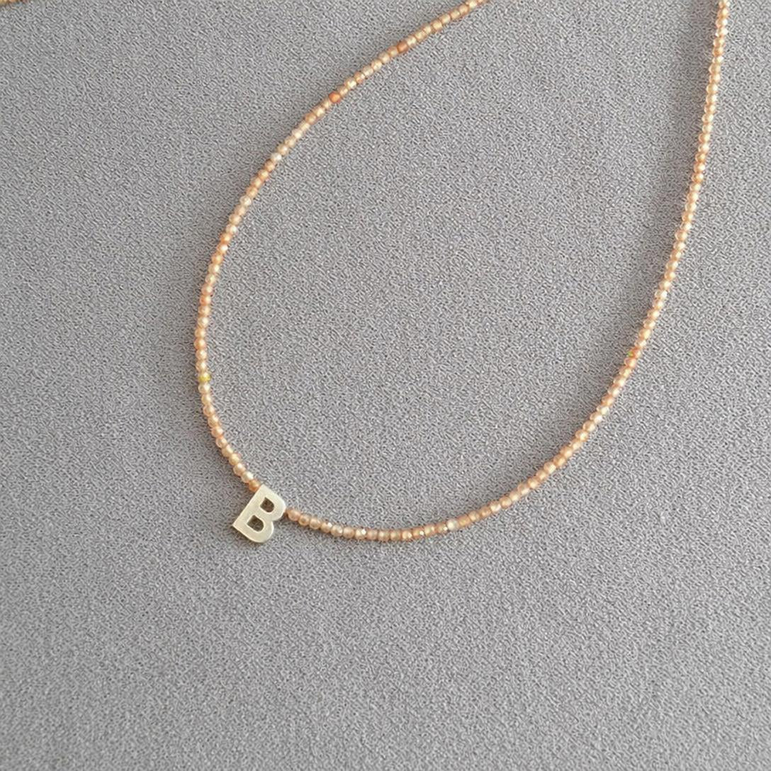 📢📢40% OFF !! ⏰Romantic Initial Beaded Choker Necklace