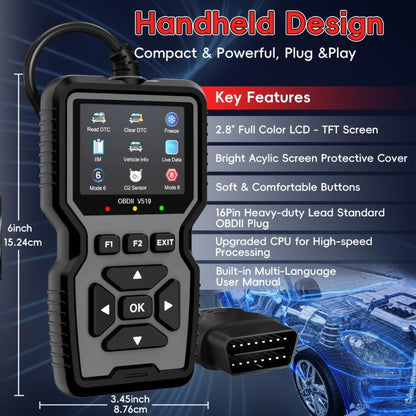 Dailyardtool® Advanced Diagnostic Tool Professional Engine Code Reader Reset Real-Time Data