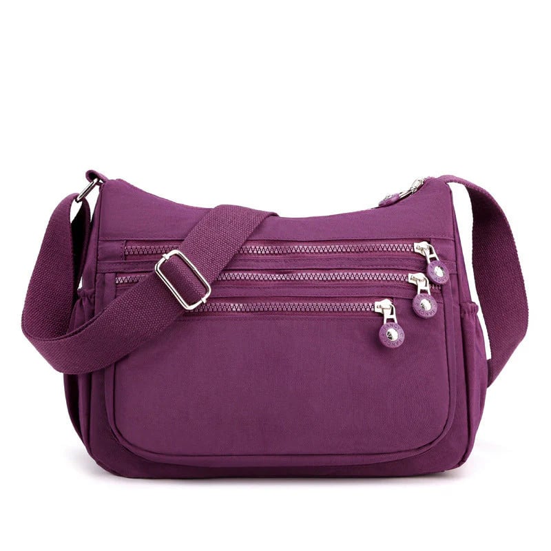 🎒✨ Lightweight Nylon Crossbody Bag – Multi-Pocket, Water-Resistant, Adjustable 🔧