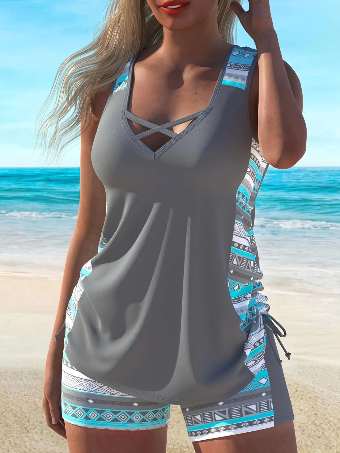 🌊Women's Fashion Two-Piece Tankini Set
