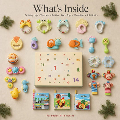 🎄 Baby’s First Advent Calendar — 24 Little Discoveries for Curious Hands