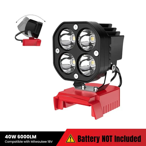 Dailyardtool® LED Work Light Compatible with Milwaukee 18V Battery/Dewalt 18V&20V Battery