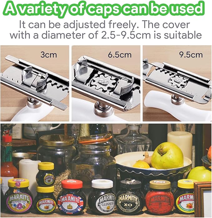 Stainless Steel Jar Openers for Easy Opening - Effortless Opening for Mason Jars & Pasta Sauce Cans