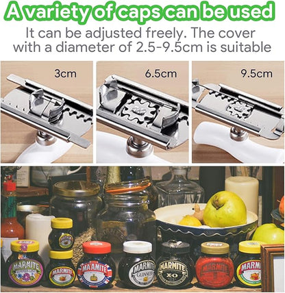 Stainless Steel Jar Openers for Easy Opening - Effortless Opening for Mason Jars & Pasta Sauce Cans