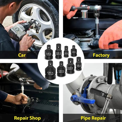 Dailyardtool® 6-Piece Impact Socket Adapter Set | Cr-V Steel SAE Adapter Conversion Kit
