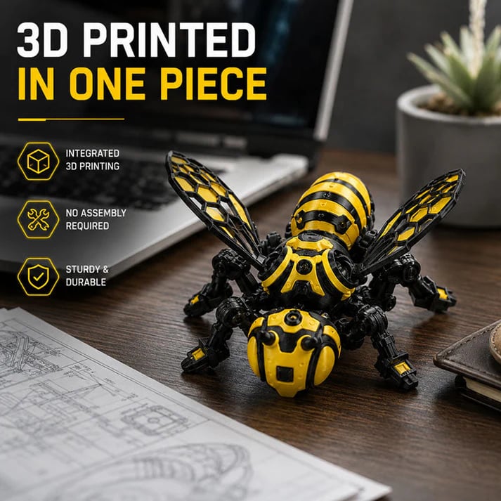 Cyber Mechanical Bee Figurine 🐝
