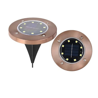 ☀️ Solar Powered 8-LED Ground Lights | Outdoor Pathway Lighting