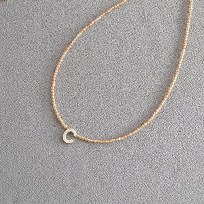 📢📢40% OFF !! ⏰Romantic Initial Beaded Choker Necklace
