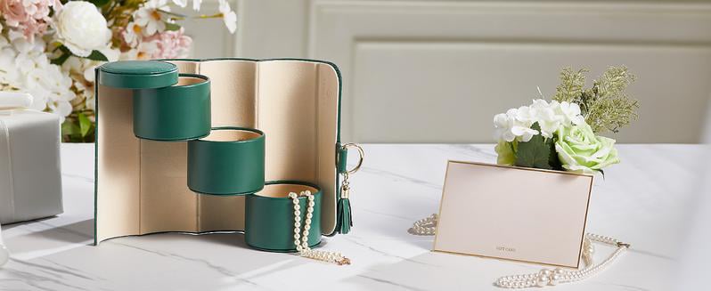 💎 Layered Travel Jewelry Case – Elegant Storage, Always Ready to Shine✈️
