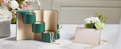 💎 Layered Travel Jewelry Case – Elegant Storage, Always Ready to Shine✈️