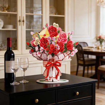 💌 Forever-Blooming 3D Flower Pop-Up Card– Personalized Love Message & Everlasting Bloom 🎁