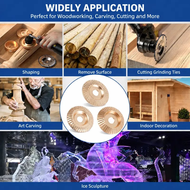 ⚒️Heavy-Duty Wood Carving Disc Set (3PCS)