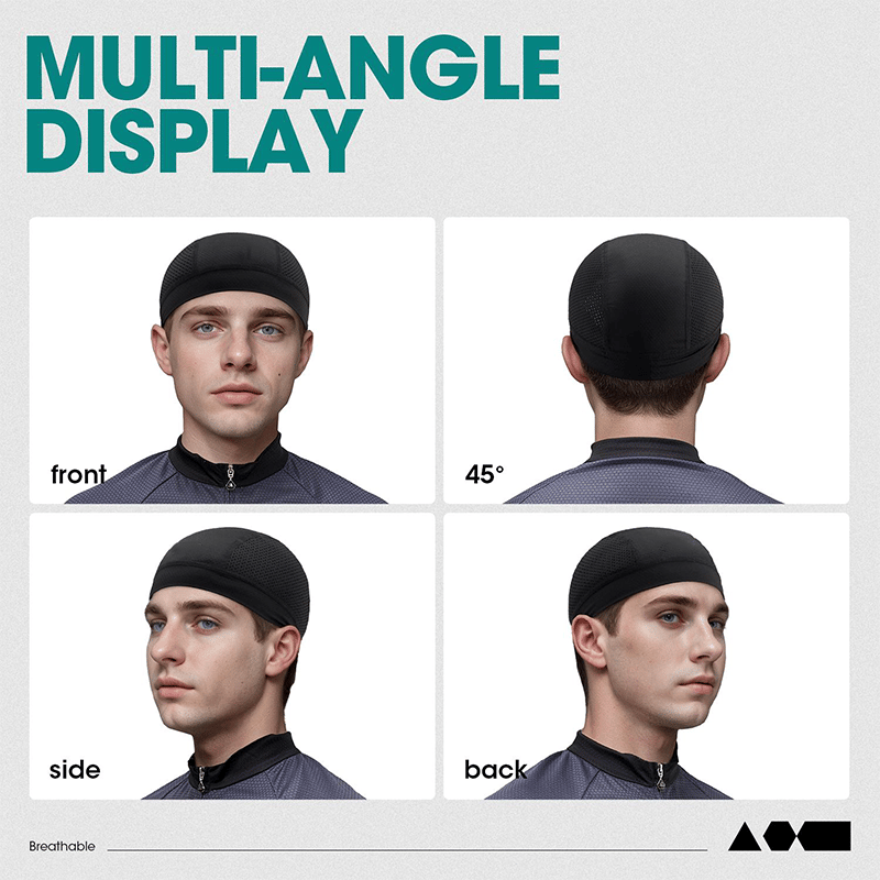 🧢  Breathable Skull Cap | Lightweight Sweat-Wicking Head Wrap