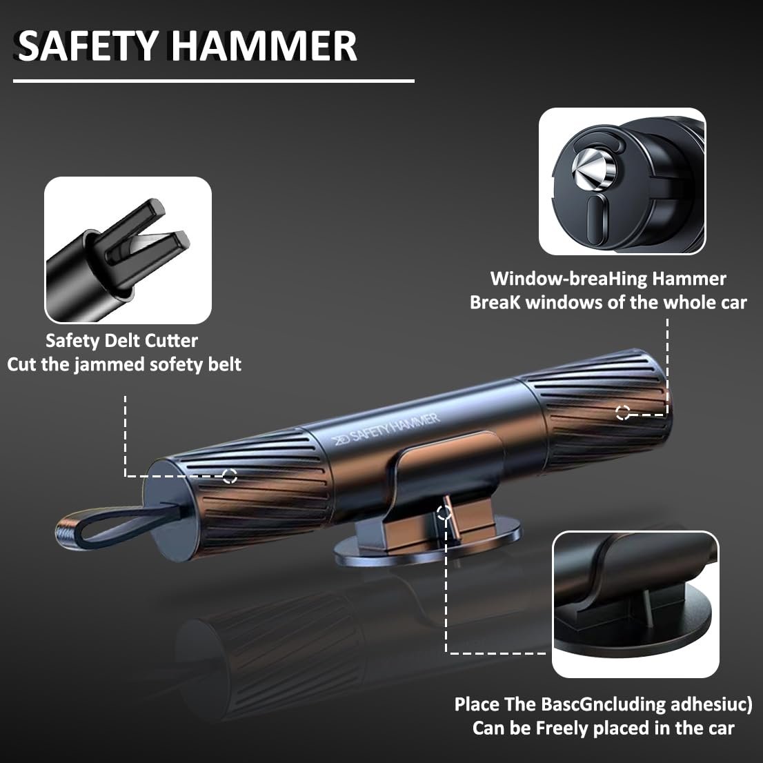 🏆 50K+ SOLD! Almost Gone-⚡Safe Hammer Glass Breaker Under Water