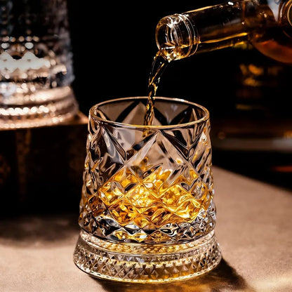 🎁🔥Luxury 360° Spinning Crystal Glass