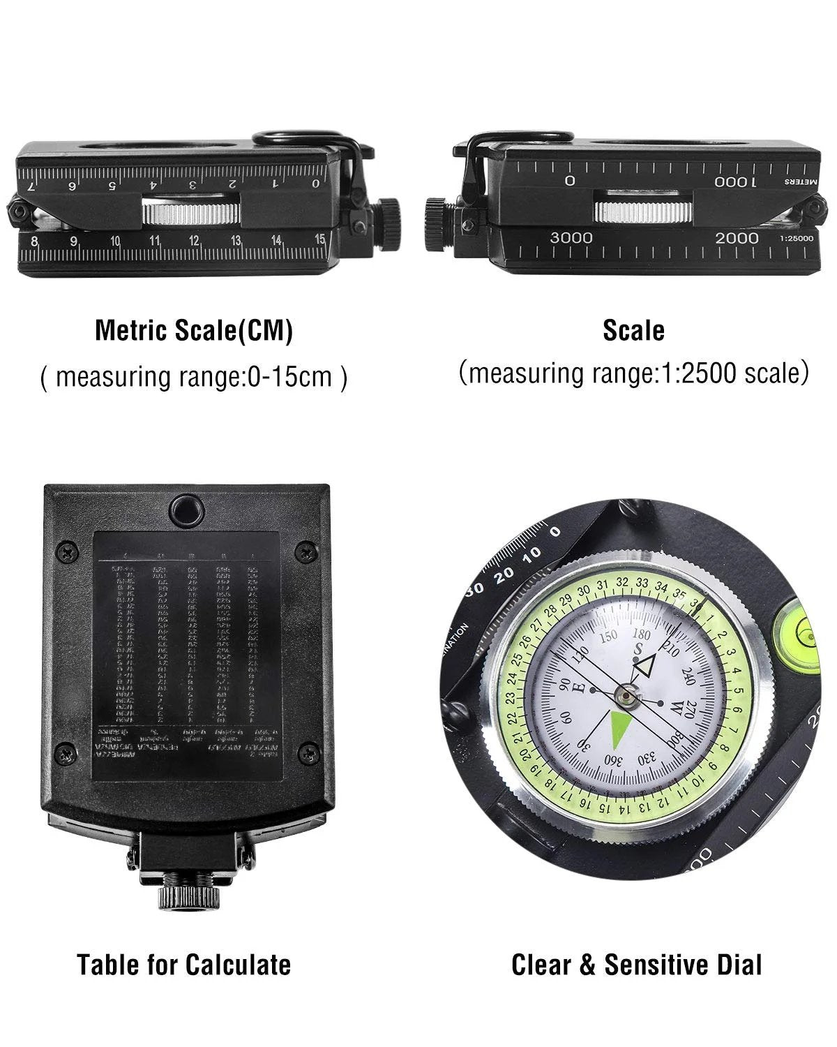 Dailyardtool® Multifunctional Military Aiming Navigation Compass Compass