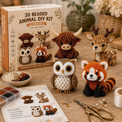 🧵✨DIY Petite 3D Beaded Animal Craft Kit