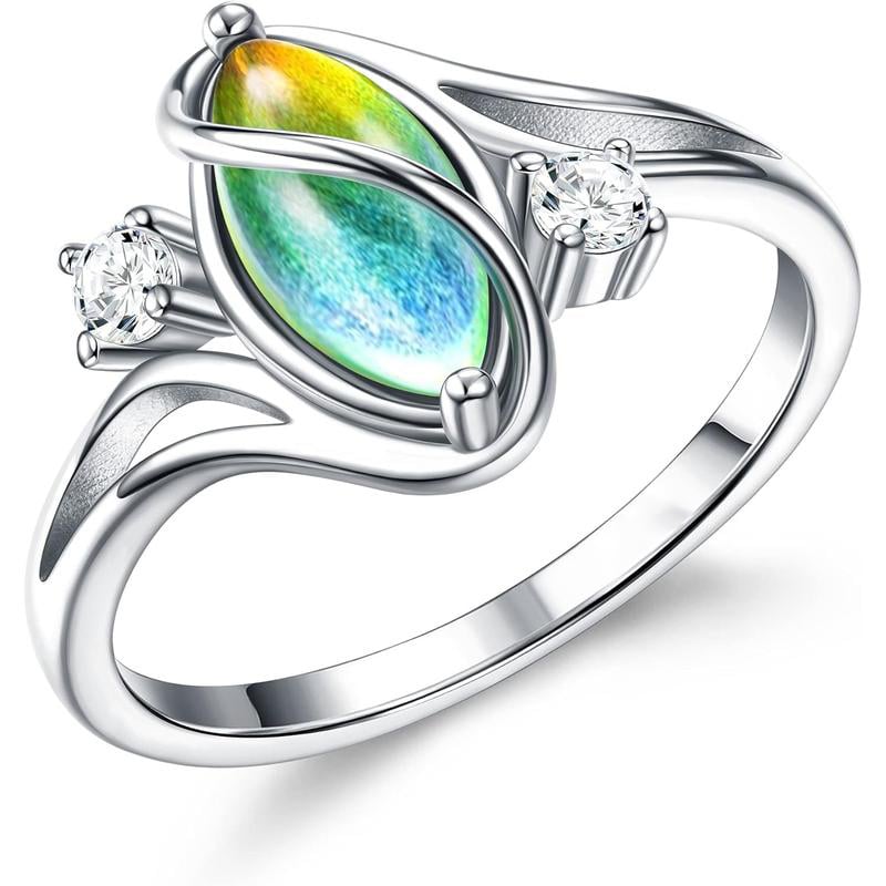 🎁Exquisite Color Change Mood Rings Moonstone for Women