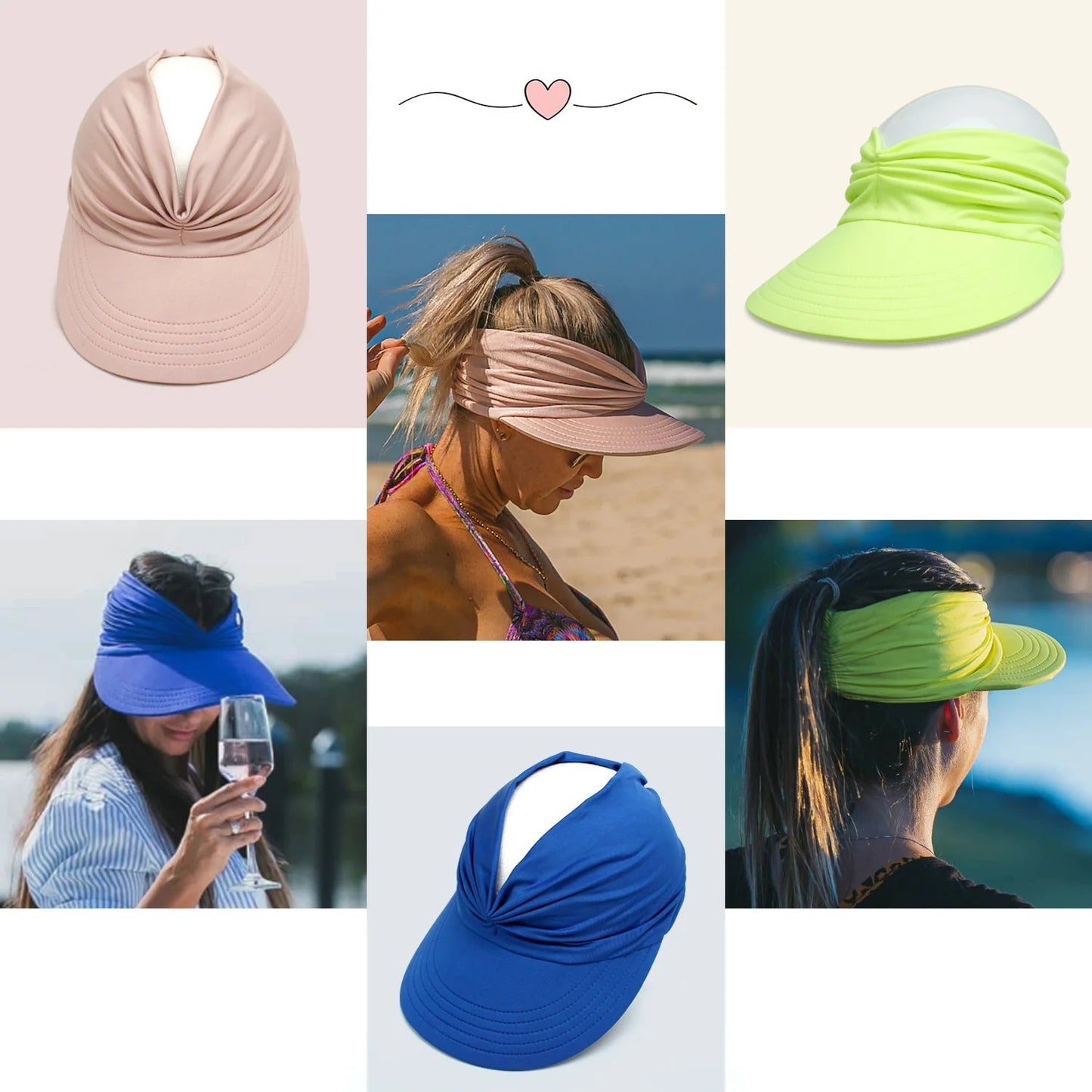 Foldable Women's  Sun Visor Hat