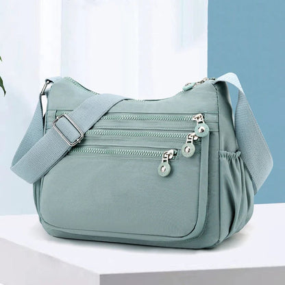 🎒✨ Lightweight Nylon Crossbody Bag – Multi-Pocket, Water-Resistant, Adjustable 🔧