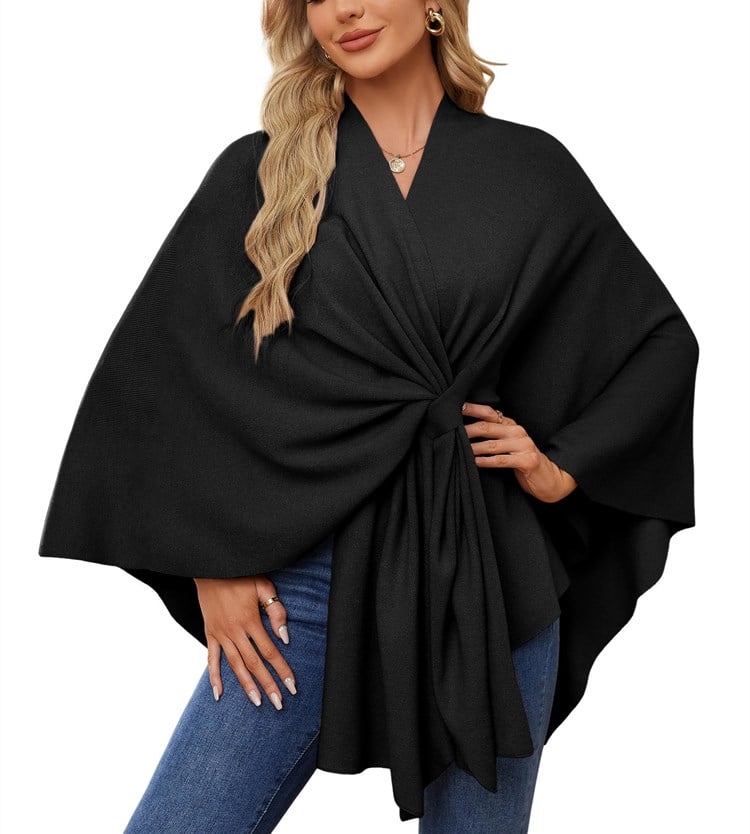 🔥Elegant Shawl Wraps Soft Open Front Poncho Shawl Wraps