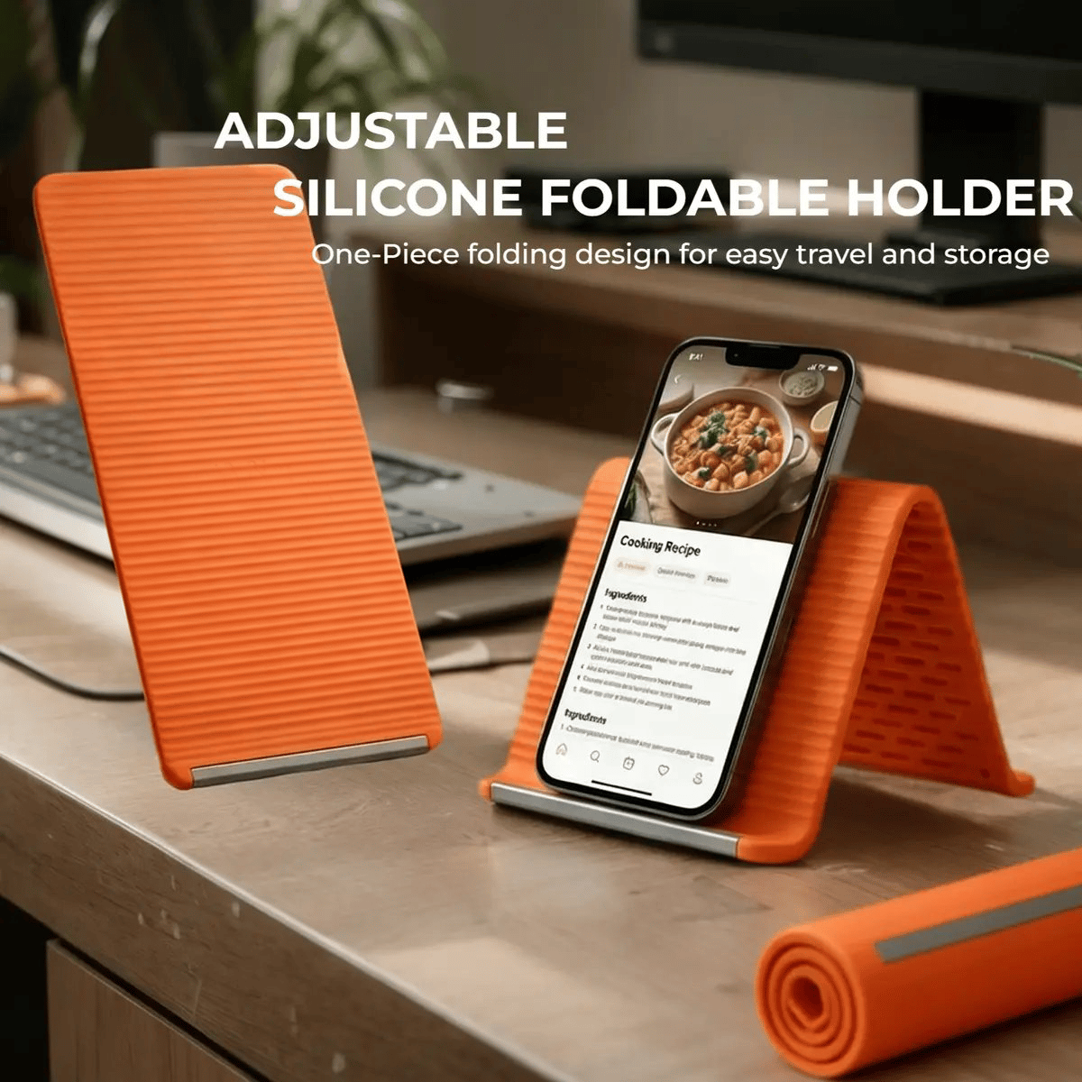 🔥Flexible silicon  Phone holder stand, Bendable Rollable Foldable Design