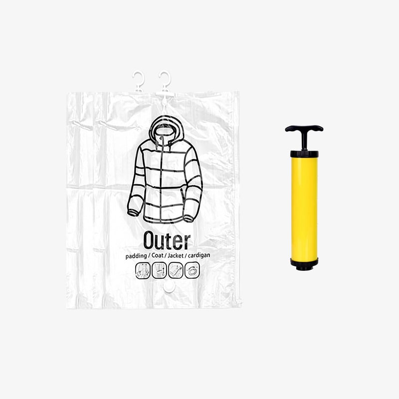Hanging Vacuum Storage Bags – Save 75% Closet Space, No Folding Needed