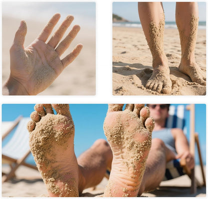 🏖️Beach Sand Remover Powder Bag – Talc-Free Natural Beach Essential