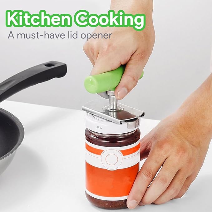 Stainless Steel Jar Openers for Easy Opening - Effortless Opening for Mason Jars & Pasta Sauce Cans