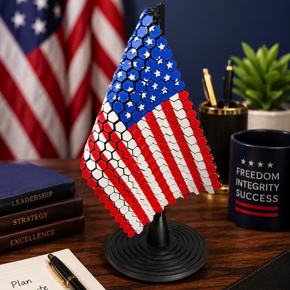 Flag Chain Mail Patriotic Desk Decor