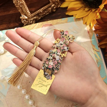 📚✨ 8-Piece Gold Metal Bookmark Set with Tassel – Van Gogh & Monet Inspired Gift for Book Lovers 🎨