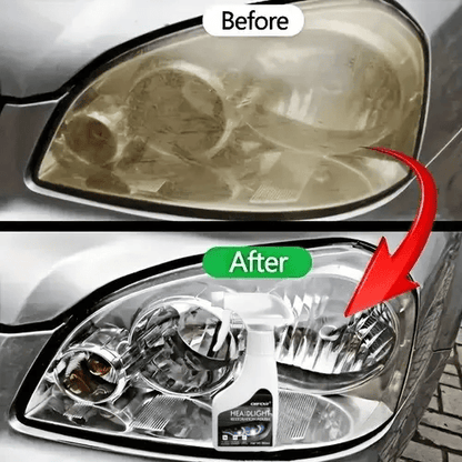 🏆 35K+ SOLD! 🚗Headlight Restoration Kit | 2‐Step No‐Sand Formula for Crystal Clear Lights ✨