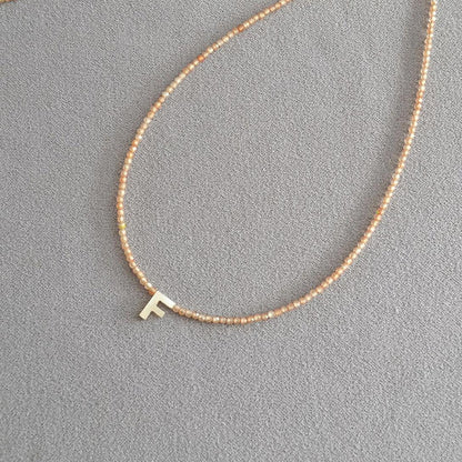 📢📢40% OFF !! ⏰Romantic Initial Beaded Choker Necklace