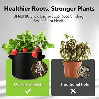 🌱 Gallon Grow Bags – Heavy Duty Aeration Fabric Pots with Handles for Vegetables, Flowers & Fruits 🪴
