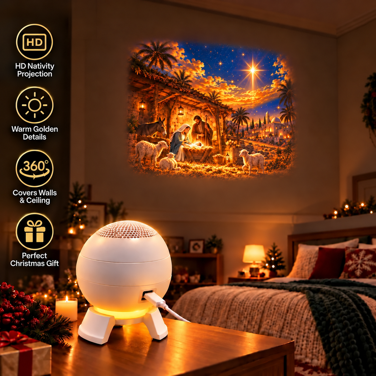 ✝️🌌 5D Nativity Starry Sky Projector | Bring Bethlehem Across Your Walls & Ceiling This Christmas ✨