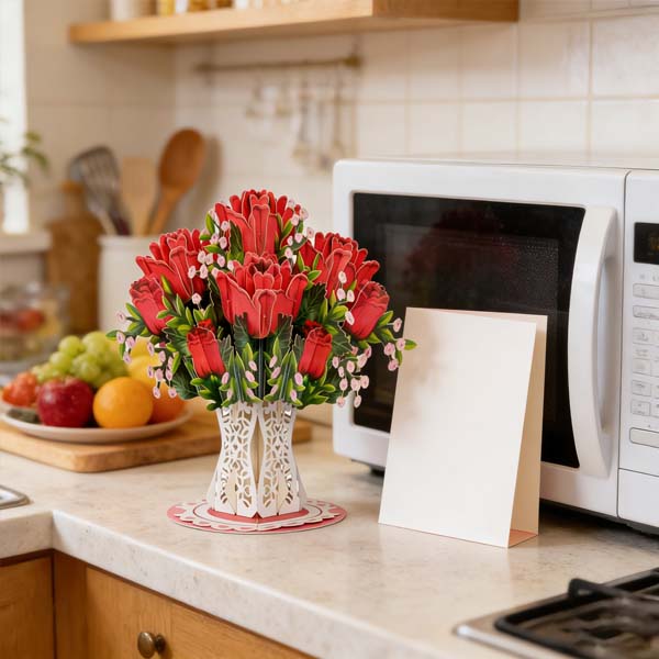 💌 Forever-Blooming 3D Flower Pop-Up Card– Personalized Love Message & Everlasting Bloom 🎁
